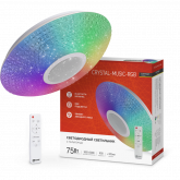 Светильник светодиодный COMFORT CRYSTAL-MUSIC-RGB 75Вт 230В 3000-6500K 6000Лм 505x125мм с пультом ДУ IN HOME