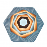 Управляемый светильник GEOMETRIA 9252-2 90Вт-23м² 500мм 6/3/4000K Oreol