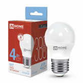 Лампа светодиодная LED-ШАР-VC 4Вт 230В Е27 6500К 360Лм IN HOME