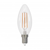 Лампа светодиодная диммируемая LED-C35-9W/3000K/E14/CL/DIM GLA01TR форма "свеча" серии Air 3000К