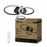 Светильник сд ELEGANT BLISS-B 60Вт 230В 3000-6500K 4700Лм 500х500х140мм c пультом ДУ черный IN HOME