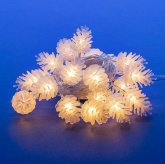 Гирлянда сд шишки ULD-S0280-020-DTA WARM WHITE IP20 PINE CONES 20д 2,8м тепл белая провод прозрачный