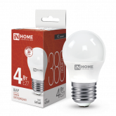 Лампа светодиодная LED-ШАР-VC 4Вт 230В Е27 4000К 360Лм IN HOME
