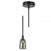 Патрон декоративный DLC-T-S31/E27 TS/1M/BL PEARL BLACK серия «Techno» с проводом 1м и креп черн жемч