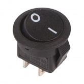 Выключатель клавишный круглый 250V 3А (2с) ON-OFF черный  Micro  (RWB-105, SC-214)  REXANT