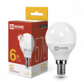 Лампа светодиодная LED-ШАР-VC 6Вт 230В Е14 3000К 480Лм IN HOME
