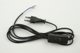 Сетевой шнур с вилкой и выключателем UCX-C10/02A-170 BLACK 2А 500Вт 1,7м черный ТМ Uniel