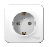 Blanca о/у Белая Розетка с/з без шторок изол. пл., 16А, 250В Systeme Electric