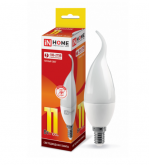 Лампа светодиодная LED-СВЕЧА НА ВЕТРУ-VC 11Вт 230В Е14 3000К 990Лм IN HOME