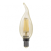 Лампа светодиодная LED-СВЕЧА НА ВЕТРУ-deco 5Вт 230В Е14 4000К 450Лм прозрачная IN HOME