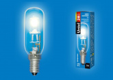Лампа галогенная HCL-28/CL/E14/F 28Вт 230В прозрачная для холодильника и вытяжки Uniel 4690485122647