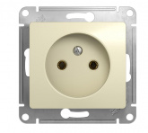 Glossa Бежевая Розетка без заземления, 16А, механизм Systeme Electric