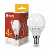 Лампа светодиодная LED-ШАР-VC 4Вт 230В Е14 3000К 360Лм IN HOME