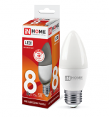 Лампа светодиодная LED-СВЕЧА-VC 8Вт 230В Е27 6500К 600Лм IN HOME