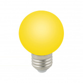 Лампа декоративная светодиодная LED-G60-3W/YELLOW/E27/FR/С Ф"шар", матовая 3000K ТМ Volpe