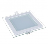 Светильник встраиваемый OREOL Glass Slp 6W-2м² 75/100mm 6000K квадрат (50/кор)