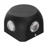 Светильник универсальный настенный накладной светодиодный ULU-P30D-4W/4000K IP65 BLACK 4Вт 230В 4000К корпус черный TM Uniel