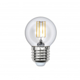 Лампа светодиодная диммируемая LED-G45 ШАР 5W/E27/CL/DIM Air 3000К 490Лм прозр. Uniel 4690485097518