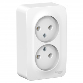 Blanca о/у Белая Розетка 2-ая с заземл. без шт. изол. пл.,16А, 250В Systeme Electric