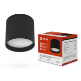 Светильник потолочный НПБ ЦИЛИНДР-GX53-TB-BL под GX53 90х90мм черный IN HOME