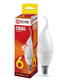 Лампа светодиодная LED-СВЕЧА НА ВЕТРУ-VC 6Вт 230В Е14 3000К 540Лм IN HOME
