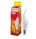 Лампа светодиодная LED-СВЕЧА НА ВЕТРУ-VC 8Вт 230В Е14 3000К 720Лм IN HOME