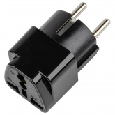 Переходник сетевой S-GES1-10S BLACK 10А 2500Вт с заземлением черный ТМ Uniel