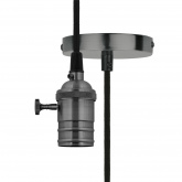 Патрон декоративный DLC-V-S24K/E27 TS/1M/BL PEARL BLACK серия «Vintage» с пров 1м и крепл черн жемч