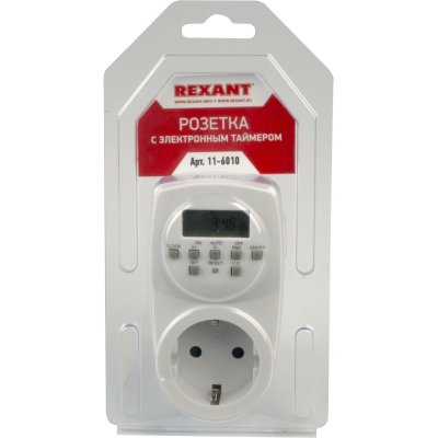 Розетка с электронным таймером RX-31А REXANT