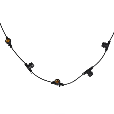 Гирлянда Белт-лайт UDL-K120 200/E27/100M IP65 BLACK BELT-LIGHT 100м+1,5м сетевой шнур 200 патронов E27 шаг 50см чёрная TM Uniel