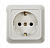 BOLLETO Розетка 1ая с з/к белая накладная 7028 IN HOME