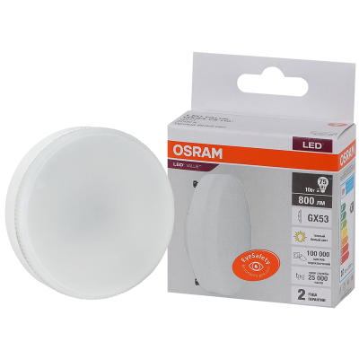 Лампа светодиодная GX53 10Вт 3000K LVGX5375 10SW/830 230V OSRAM