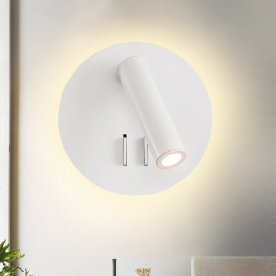 Светильник светодиодный настенный WALL 136 круг 6W+3W 4000К 140mm белый Oreol
