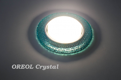 Светильник точечный OREOL Crystal GX105-LB 125/80mm под лампу GХ53 H4 голубой