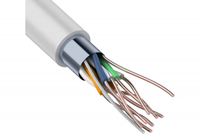 Кабель витая пара F/UTP, категория 5e, ZH нг(А)-HF, 4PR, 24AWG, внутренний, серый Rexant