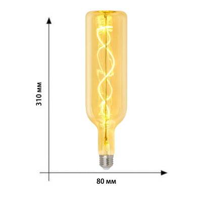 Лампа светодиодная Soho LED-SF21-5W/SOHO/E27/CW GOLDEN GLS77GO золотая TM Uniel