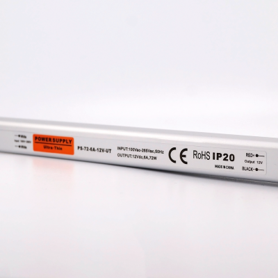 Блок питания 12V 72W.6A.IP20 ультратонкий Super Slim (корпус алюминий) Oreol