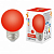 Лампа декоративная светодиодная LED-G45-ШАР-1W/RED/E27/FR/С 80Lm матовая красная Volpe
