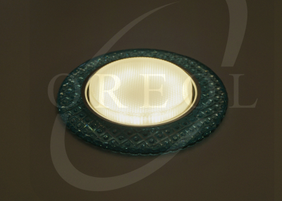 Светильник точечный OREOL Crystal GX105-LB 125/80mm под лампу GХ53 H4 голубой