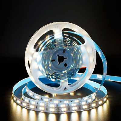 Сд лента CCT 10Вт 12V SMD2835-120LED 980Lm IP33 3000-4000-6500K с регулируемой цветовой температурой Oreol