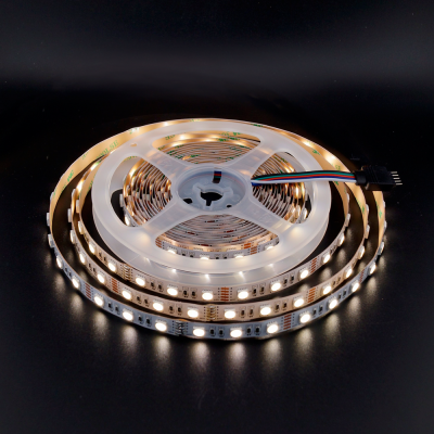 Сд лента МУЛЬТИКОЛОР 4в1 16Вт SMD5050-60LED 950Lm 12V IP33 RGBNW нейтральный белый Oreol