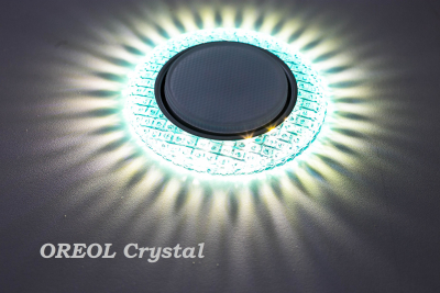 Светильник точечный OREOL Crystal GX105-LB 125/80mm под лампу GХ53 H4 голубой