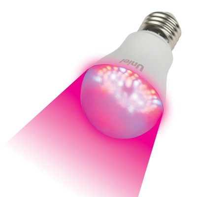 Фитолампа светодиодная LED-A60-9W/SP/E27/CL спектр для рассады и цветения Uniel