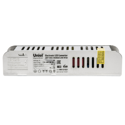 Блок питания UET-VAS-060B20 24V IP20 60Вт металлический корпус TM Uniel