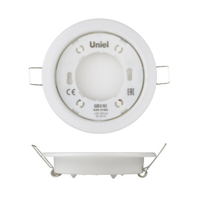 Светильник ультратонкий встраиваемый GX53/H2 WHITE 10 PROM набор 10шт. белый