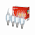 Лампа светодиодная LED-СВЕЧА НА ВЕТРУ-deco 4PACK 9Вт 230В Е14 4000К 1040Лм (4шт./упак) прозрачная IN HOME