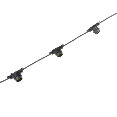 Гирлянда Белт-лайт UDL-K120 200/E27/100M IP65 BLACK BELT-LIGHT 100м+1,5м сетевой шнур 200 патронов E27 шаг 50см чёрная TM Uniel