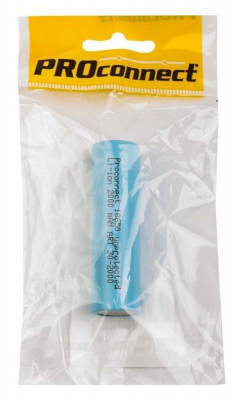 Аккумулятор 18650 unprotected Li-ion 2000 mAH 3.7В PROconnect