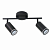 Спот поворотный ДВОЙНОЙ под лампу GU10 Led Spot 105 300x120x95mm ЧЕРНЫЙ Oreol