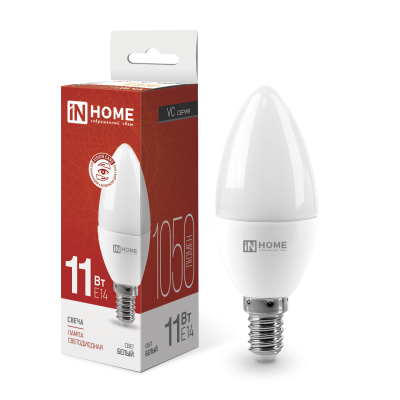 Лампа светодиодная LED-СВЕЧА-VC 11Вт 230В Е14 4000К 820Лм IN HOME